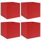 Preview: ARDEBO.de - Aufbewahrungsboxen 4 Stk. Rot 32x32x32 cm Stoff