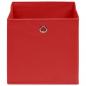 Preview: Aufbewahrungsboxen 10 Stk. Rot 32x32x32 cm Stoff