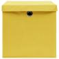 Preview: Aufbewahrungsboxen mit Deckeln 4 Stk. Gelb 32x32x32 cm Stoff