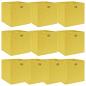 Preview: ARDEBO.de - Aufbewahrungsboxen 10 Stk. Gelb 32x32x32 cm Stoff