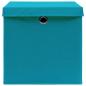 Preview:  Aufbewahrungsboxen mit Deckeln 4 Stk. Babyblau 32x32x32cm Stoff