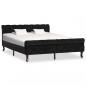Preview: ARDEBO.de - Bettgestell Schwarz Samt 140 x 200 cm