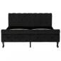 Preview: Bettgestell Schwarz Samt 140 x 200 cm