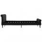 Preview: Bettgestell Schwarz Samt 140 x 200 cm