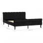 Preview: Bettgestell Schwarz Samt 140 x 200 cm
