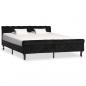 Preview: ARDEBO.de - Bettgestell Schwarz Samt 160 x 200 cm