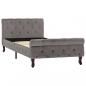 Preview: Bettgestell Grau Samt 90 x 200 cm