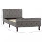Preview: Bettgestell Grau Samt 90 x 200 cm