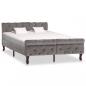 Preview: ARDEBO.de - Bettgestell Grau Samt 120 x 200 cm