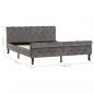 Preview: Bettgestell Grau Samt 140 x 200 cm