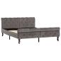 Preview: Bettgestell Grau Samt 140 x 200 cm