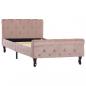 Preview: Bettgestell Rosa Samt 90x200 cm