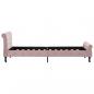 Preview: Bettgestell Rosa Samt 90x200 cm