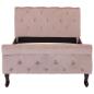 Preview: Bettgestell Rosa Samt 90x200 cm