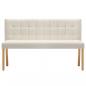 Preview: Bank 140 cm Creme Samt