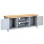 Preview: TV-Schrank 120x35x48 cm Massivholz Eiche