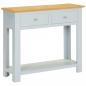 Preview: ARDEBO.de - Konsolentisch 83x30x73 cm Massivholz Eiche