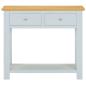 Preview: Konsolentisch 83x30x73 cm Massivholz Eiche