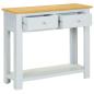 Preview: Konsolentisch 83x30x73 cm Massivholz Eiche
