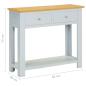 Preview: Konsolentisch 83x30x73 cm Massivholz Eiche