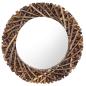 Preview: Wandspiegel 60 cm Teak Rund