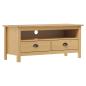 Preview: TV-Schrank Hill Honigbraun 110x40x47 cm Massivholz Kiefer
