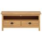 Preview: TV-Schrank Hill Honigbraun 110x40x47 cm Massivholz Kiefer