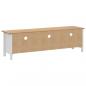 Preview: TV-Schrank Hill Weiß 158x40x47 cm Massivholz Kiefer