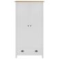 Preview: Kleiderschrank mit 2 Türen Hill Weiß 89x50x170 cm Kiefernholz