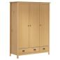 Preview: Kleiderschrank mit 3 Türen Hill 127x50x170cm Massivholz Kiefer