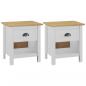 Preview: ARDEBO.de - Nachttische 2 Stk. Hill 46x35x49,5 cm Massivholz Kiefer
