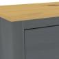Preview: Sideboard Hill Grau 125x40x80 cm Massivholz Kiefer