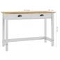 Preview: Konsolentisch Hill mit 2 Schubladen 110x45x74 cm Kiefernholz
