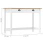Preview: Konsolentisch Hill mit 2 Schubladen 110x45x74 cm Kiefernholz
