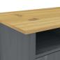 Preview: Schreibtisch Hill Grau 150x50x74 cm Massivholz Kiefer