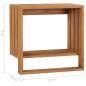 Preview: Handtuchregal zur Wandmontage 35×20×35 cm Teak Massivholz