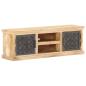Preview: TV-Schrank mit Stahltüren 120x30x40 cm Mango Massivholz