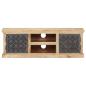 Preview: TV-Schrank mit Stahltüren 120x30x40 cm Mango Massivholz