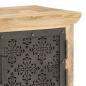 Preview: TV-Schrank mit Stahltüren 120x30x40 cm Mango Massivholz