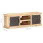 Preview: TV-Schrank mit Stahltüren 120x30x40 cm Mango Massivholz