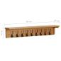 Preview: Wandgarderobe 90x16x16 cm Massivholz Eiche