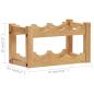 Preview: Weinregal für 6 Flaschen 37 x 21 x 21 cm Eiche Massivholz   