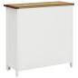 Preview: Weinschrank 80x32x80 cm Eiche Massivholz