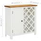 Preview: Weinschrank 80x32x80 cm Eiche Massivholz