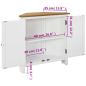 Preview: Eckschrank 80x33,5x78 cm Eiche Massivholz