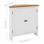 Preview: Eckschrank 80x33,5x78 cm Eiche Massivholz