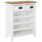 Preview: Weinschrank 72x32x90 cm Eiche Massivholz