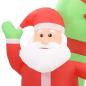 Preview: Aufblasbarer Weihnachtsmann und Schneemann Deko Bogen LED 223cm