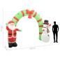 Preview: Aufblasbarer Weihnachtsmann und Schneemann Deko Bogen LED 223cm