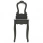 Preview: Schminktisch-Set mit Hocker Grau 50x59x136 cm Paulownia-Holz